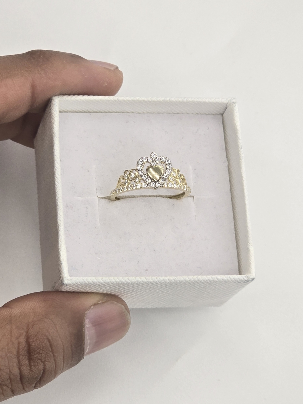 10kt Real Gold Crown Ring For Women
